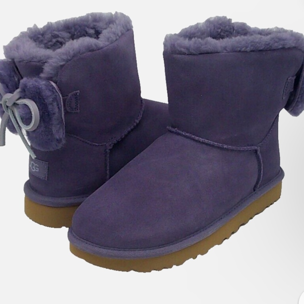 Ugg classic mini double bow lilac mauve